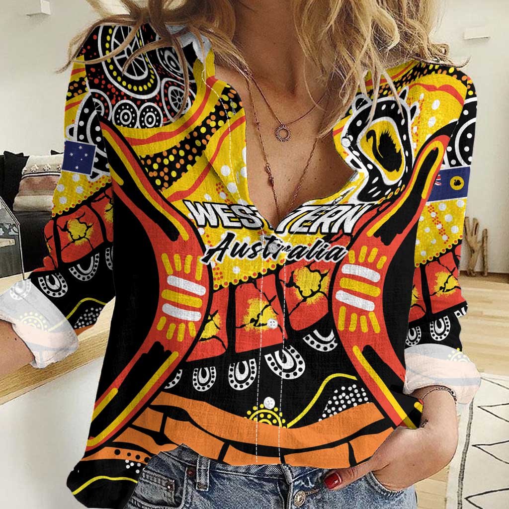 Western Australia Golden State Women Casual Shirt - Vibe Hoodie Shop