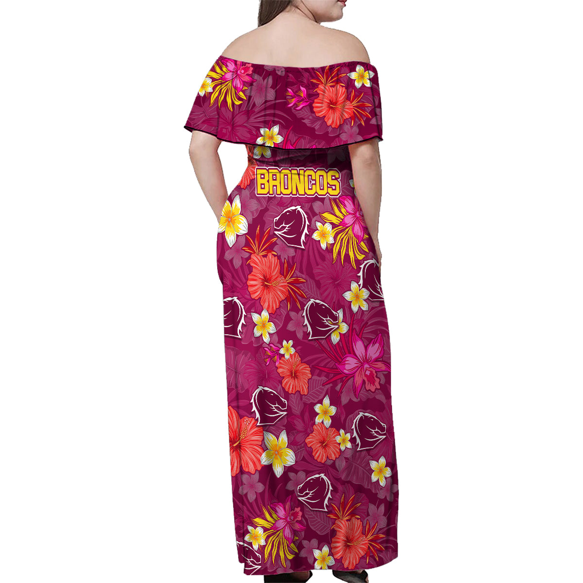 broncos-rugby-family-matching-off-shoulder-maxi-dress-and-hawaiian-shirt-beautiful-floral-pattern-spring-summer-vibe