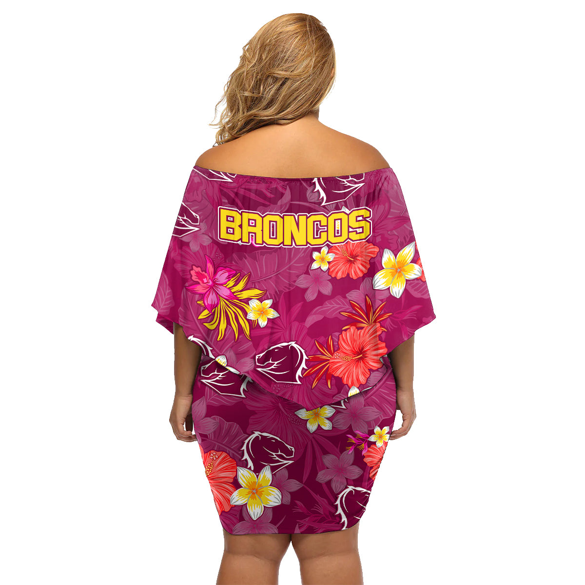 broncos-rugby-family-matching-off-shoulder-short-dress-and-hawaiian-shirt-beautiful-floral-pattern-spring-summer-vibe