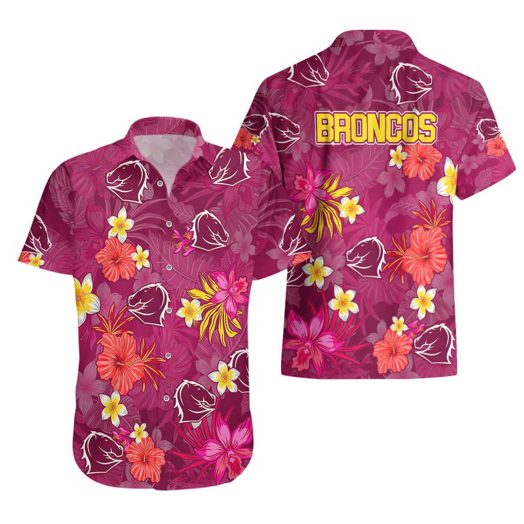 Broncos Rugby Hawaiian Shirt Beautiful Floral Pattern Spring Summer Vibe - Vibe Hoodie Shop