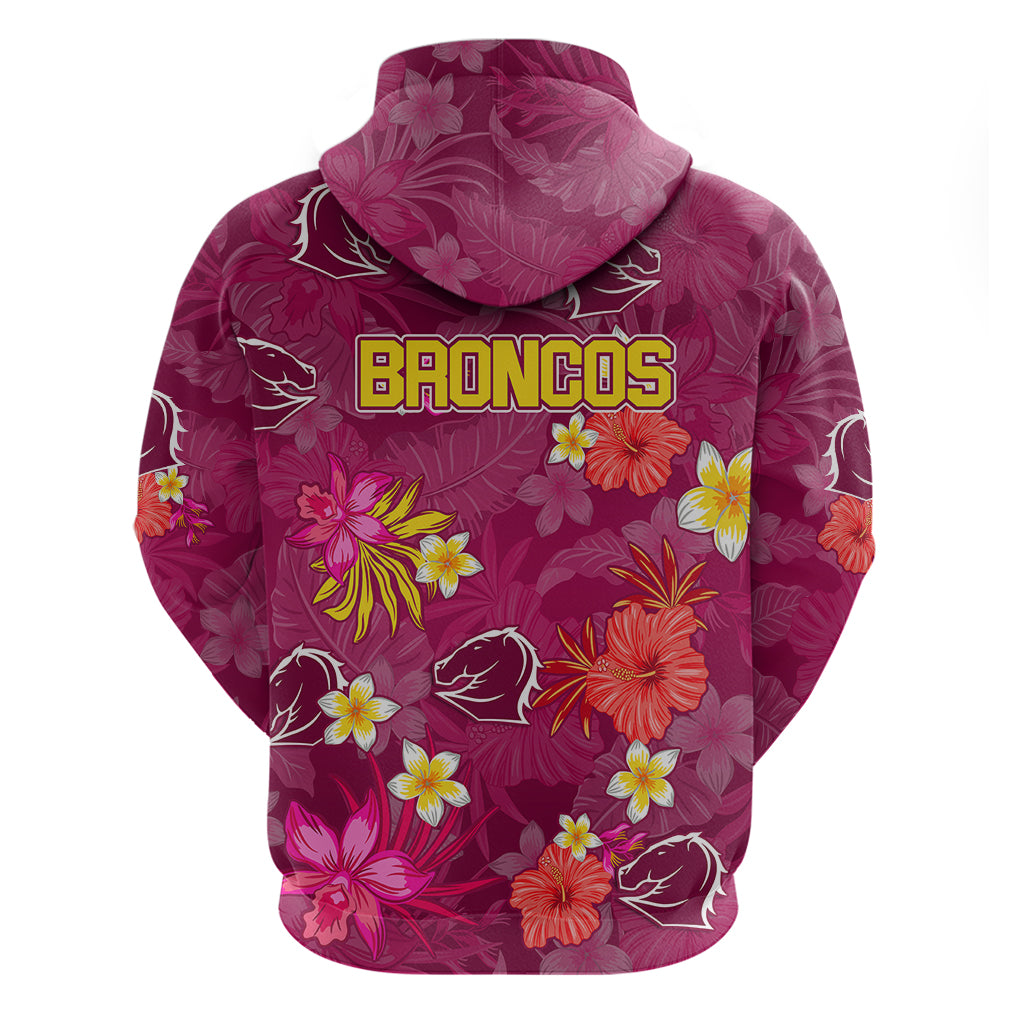 Broncos Rugby Hoodie Beautiful Floral Pattern Spring Summer Vibe LT9 - Vibe Hoodie Shop