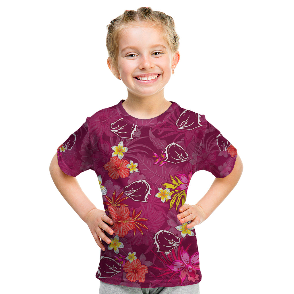 Broncos Rugby Kid T Shirt Beautiful Floral Pattern Spring Summer Vibe - Vibe Hoodie Shop