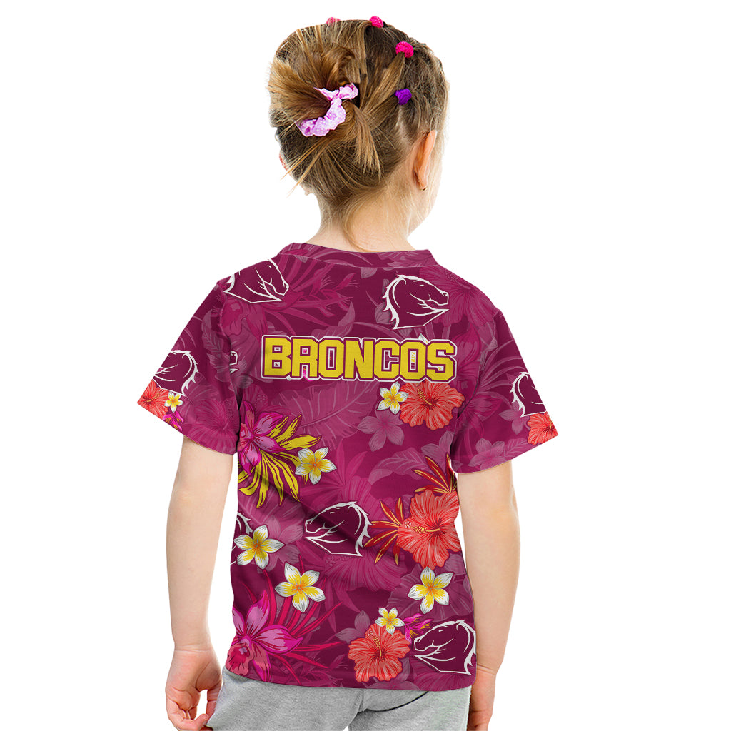 Broncos Rugby Kid T Shirt Beautiful Floral Pattern Spring Summer Vibe - Vibe Hoodie Shop