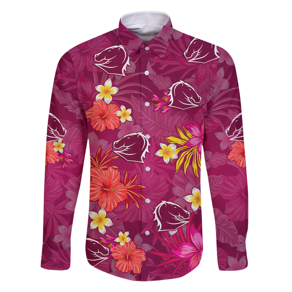 custom-broncos-rugby-family-matching-long-sleeve-bodycon-dress-and-hawaiian-shirt-beautiful-floral-pattern-spring-summer-vibe