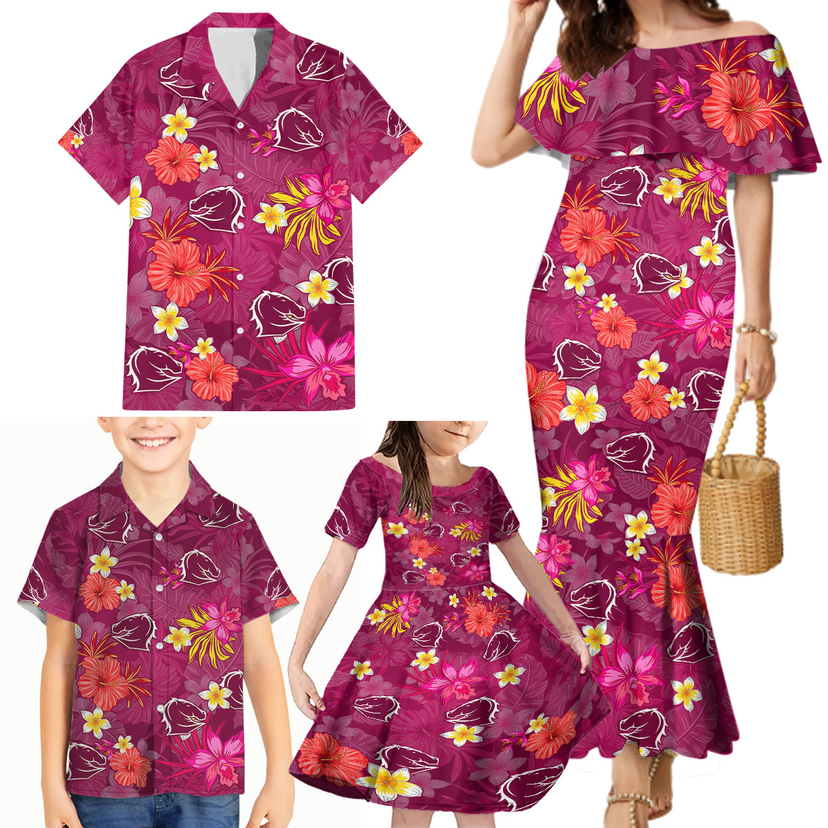 custom-broncos-rugby-family-matching-mermaid-dress-and-hawaiian-shirt-beautiful-floral-pattern-spring-summer-vibe