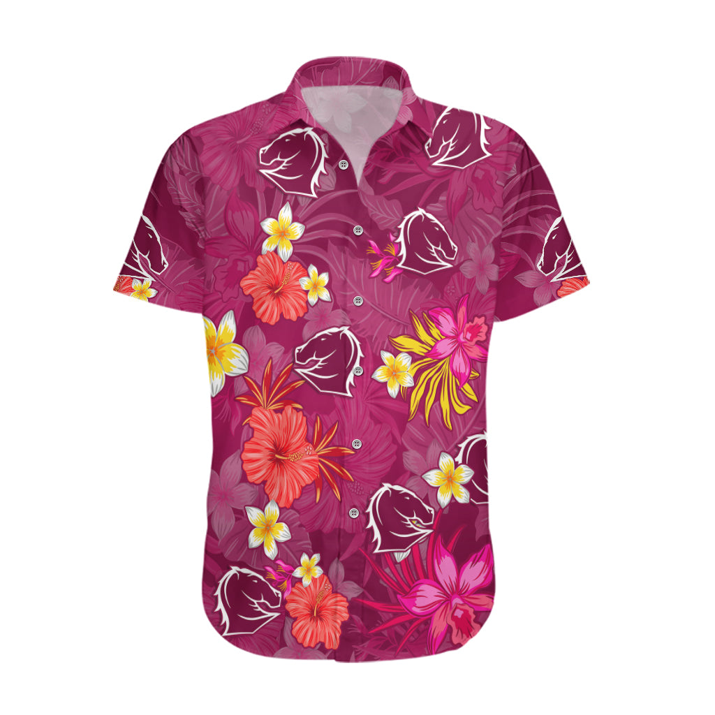 Custom Broncos Rugby Hawaiian Shirt Beautiful Floral Pattern Spring Summer Vibe - Vibe Hoodie Shop