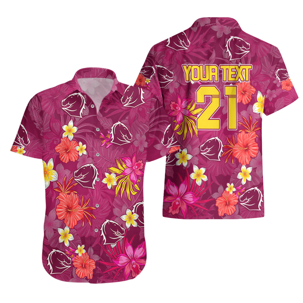 Custom Broncos Rugby Hawaiian Shirt Beautiful Floral Pattern Spring Summer Vibe - Vibe Hoodie Shop