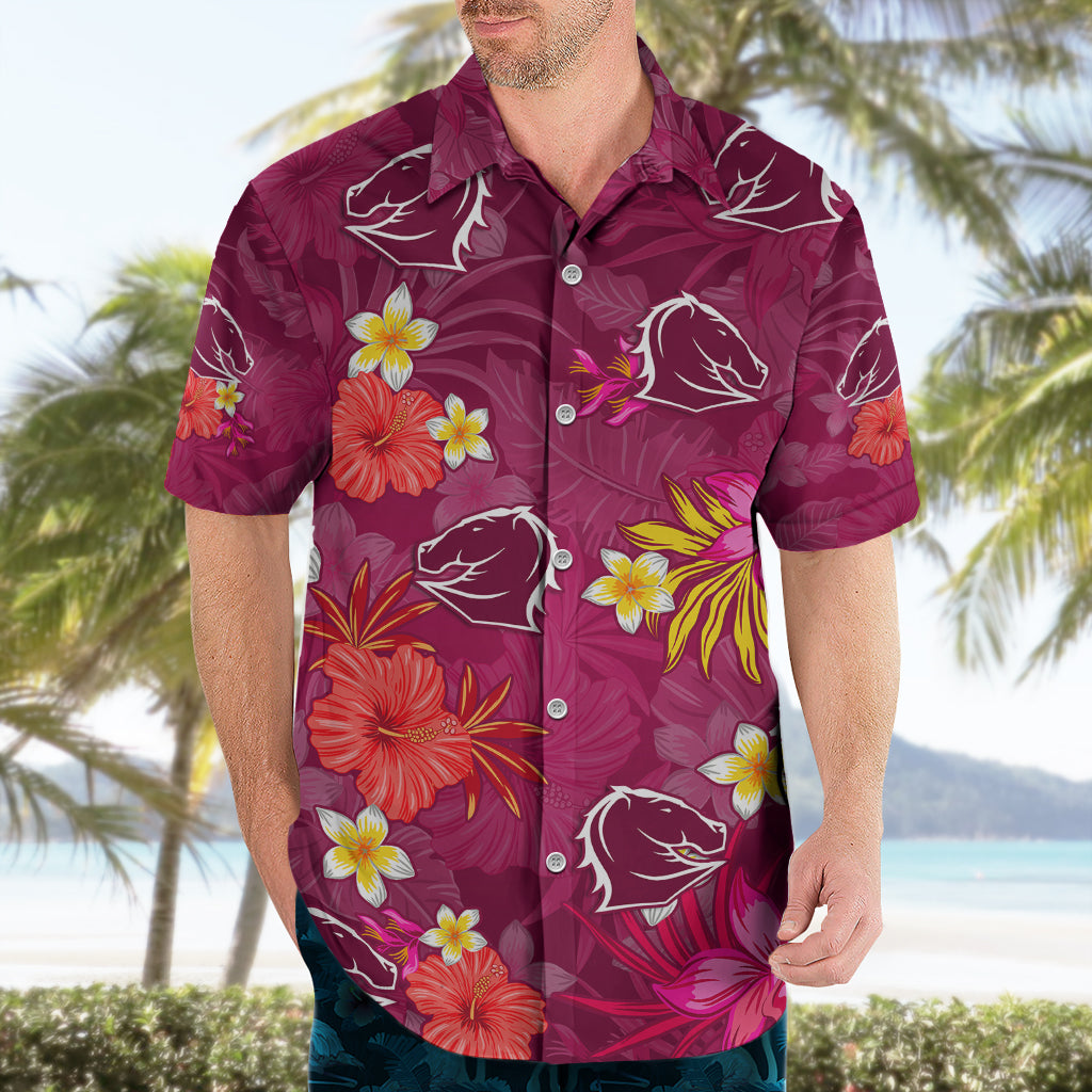 Custom Broncos Rugby Hawaiian Shirt Beautiful Floral Pattern Spring Summer Vibe - Vibe Hoodie Shop