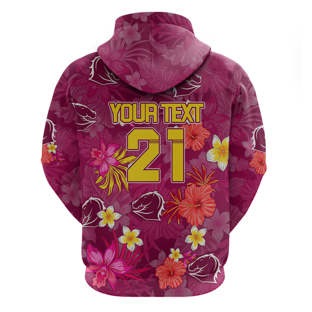 Custom Broncos Rugby Hoodie Beautiful Floral Pattern Spring Summer Vibe LT9 - Vibe Hoodie Shop