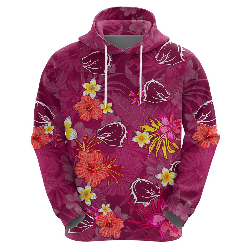 Custom Broncos Rugby Hoodie Beautiful Floral Pattern Spring Summer Vibe LT9 - Vibe Hoodie Shop