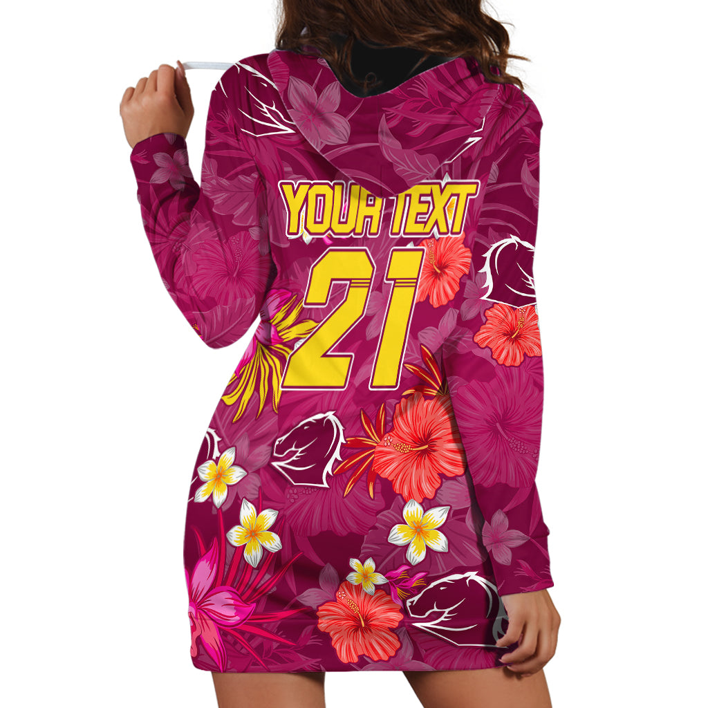 Custom Broncos Rugby Hoodie Dress Beautiful Floral Pattern Spring Summer Vibe - Vibe Hoodie Shop