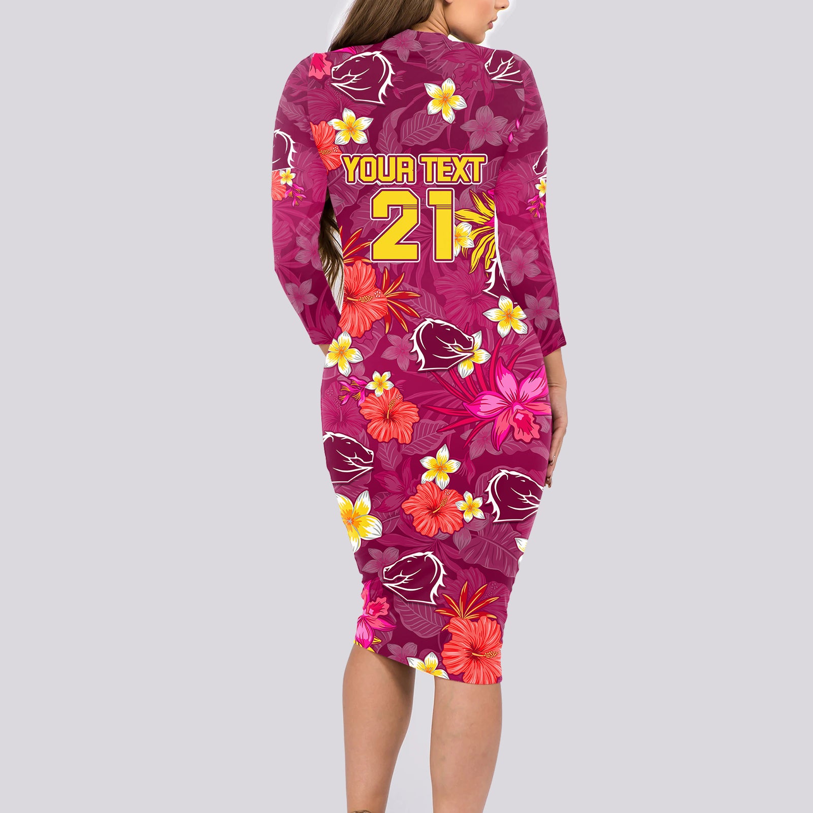 custom-broncos-rugby-long-sleeve-bodycon-dress-beautiful-floral-pattern-spring-summer-vibe