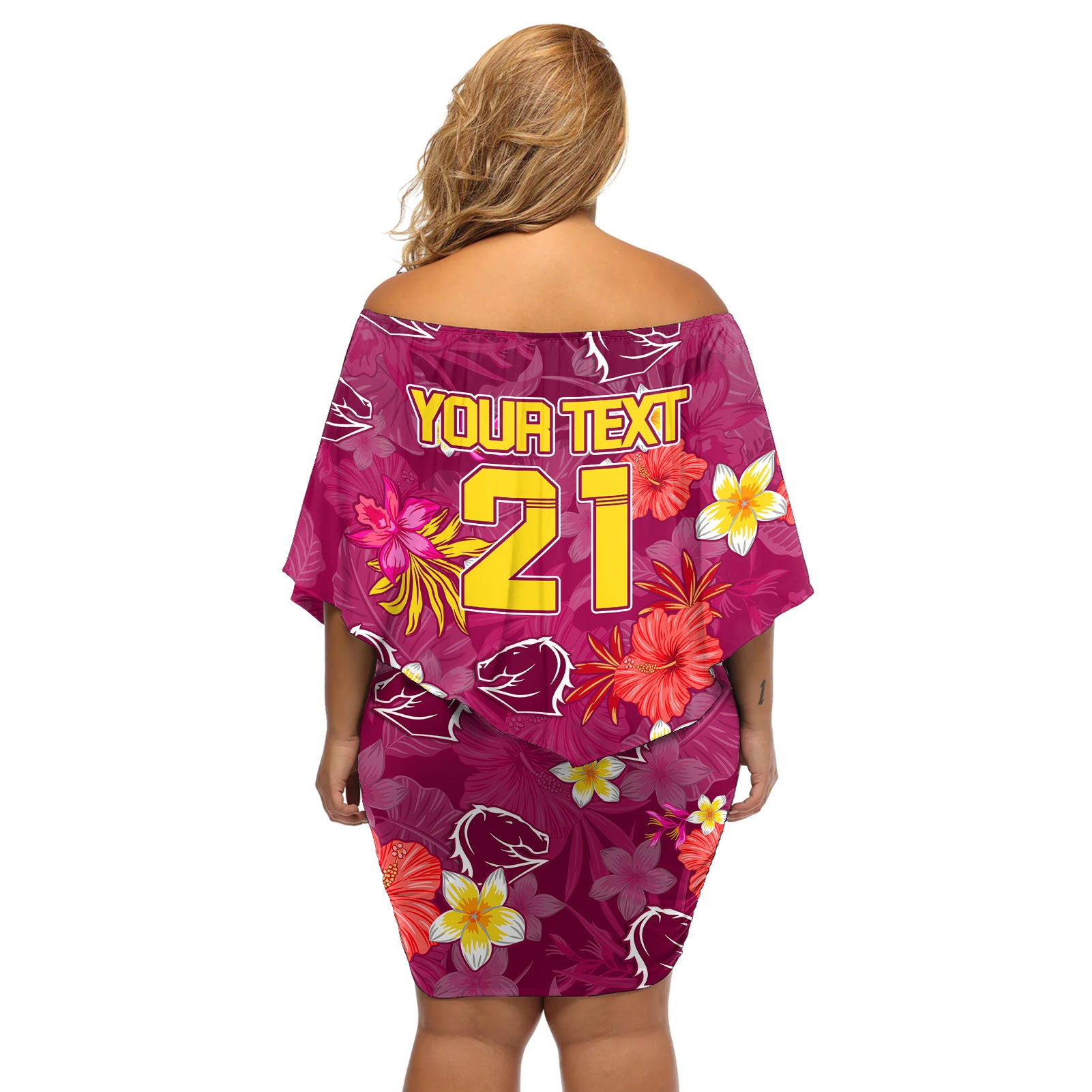 custom-broncos-rugby-off-shoulder-short-dress-beautiful-floral-pattern-spring-summer-vibe