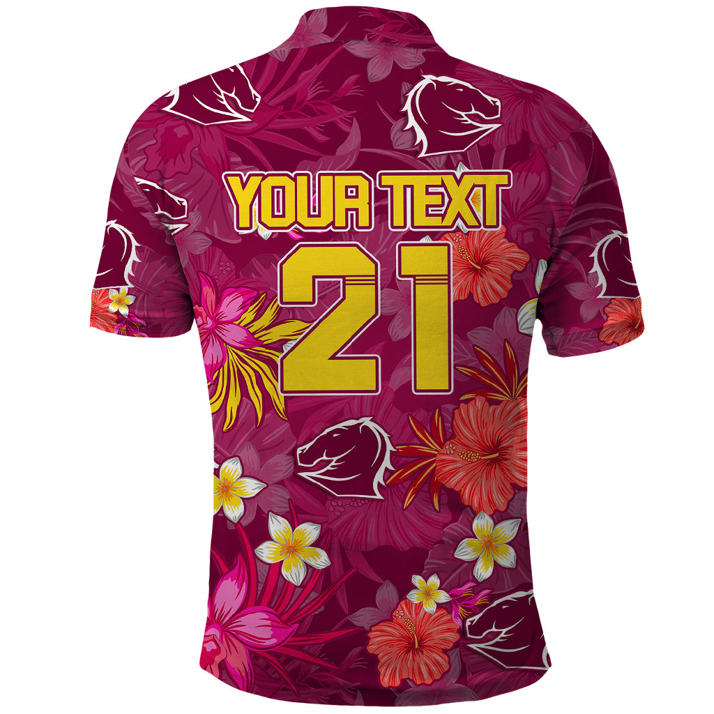 Custom Broncos Rugby Polo Shirt Beautiful Floral Pattern Spring Summer Vibe LT9 - Vibe Hoodie Shop