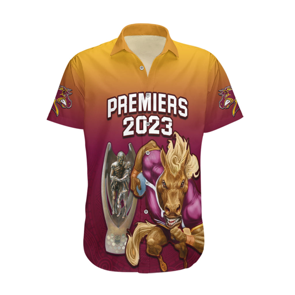 NRL Broncos Premiers 2023 Hawaiian Shirt - Vibe Hoodie Shop