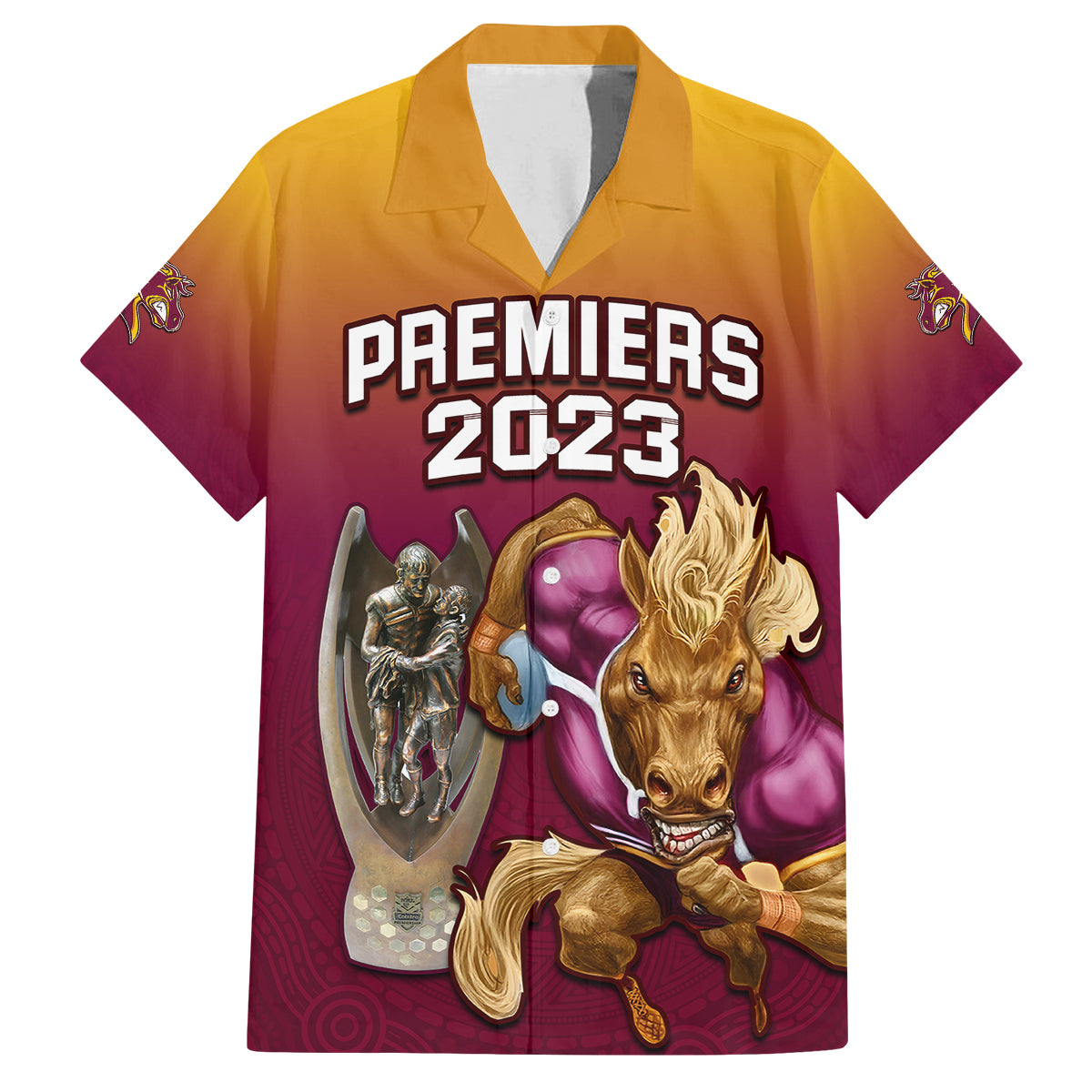 custom-nrl-broncos-premiers-2023-family-matching-long-sleeve-bodycon-dress-and-hawaiian-shirt