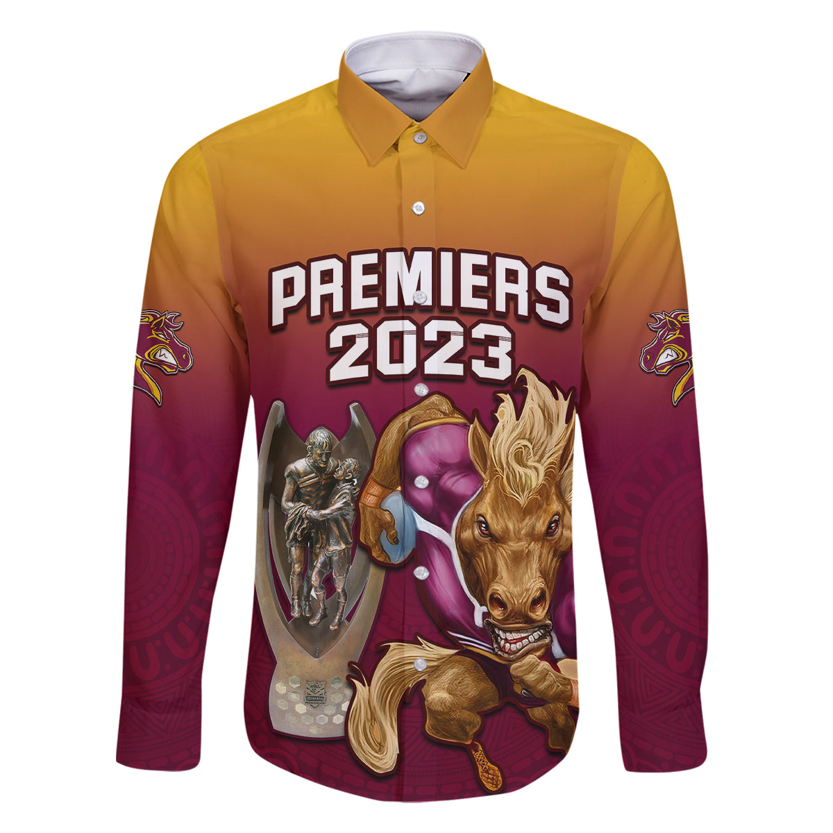 custom-nrl-broncos-premiers-2023-family-matching-long-sleeve-bodycon-dress-and-hawaiian-shirt