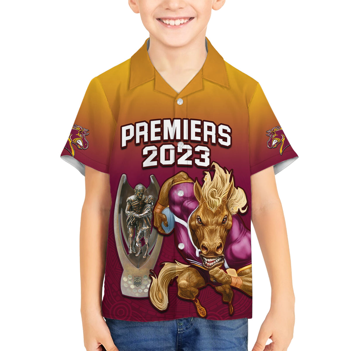 custom-nrl-broncos-premiers-2023-family-matching-long-sleeve-bodycon-dress-and-hawaiian-shirt