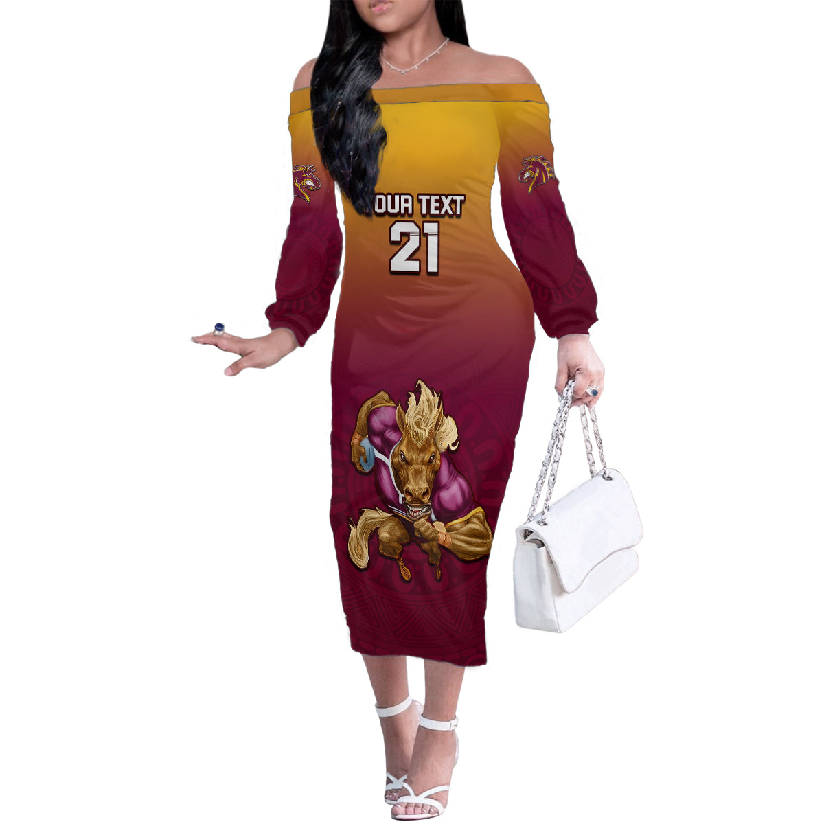 custom-nrl-broncos-premiers-2023-family-matching-off-shoulder-long-sleeve-dress-and-hawaiian-shirt