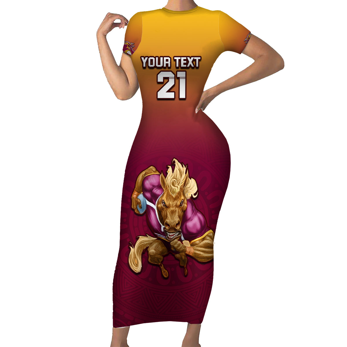 custom-nrl-broncos-premiers-2023-family-matching-short-sleeve-bodycon-dress-and-hawaiian-shirt