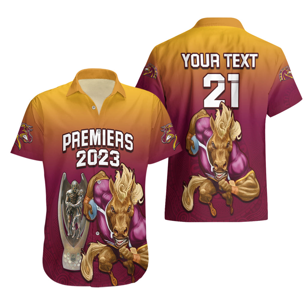 Custom NRL Broncos Premiers 2023 Hawaiian Shirt - Vibe Hoodie Shop