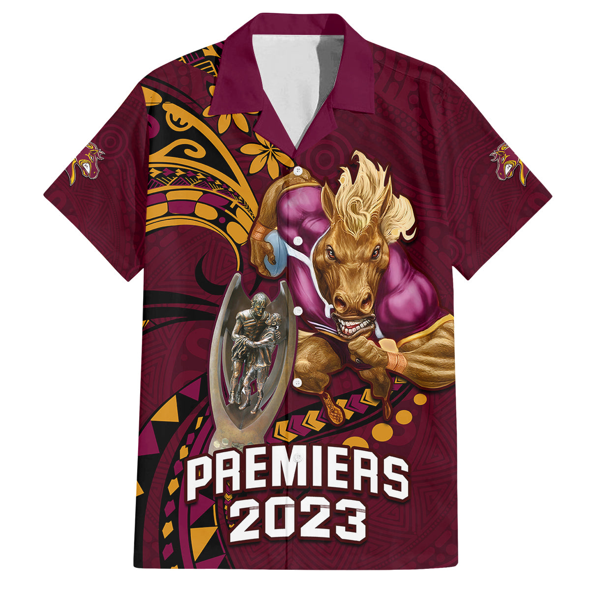 custom-nrl-broncos-premiers-family-matching-mermaid-dress-and-hawaiian-shirt-mascot-with-polynesian-pattern-version-2023