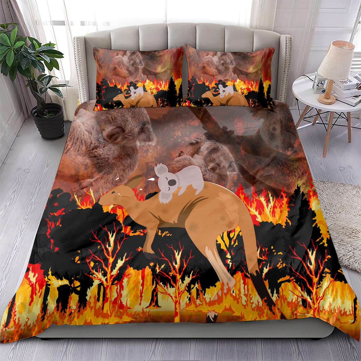 Save Wildlife Australia Bedding Set Bushfire Awareness - Vibe Hoodie Shop