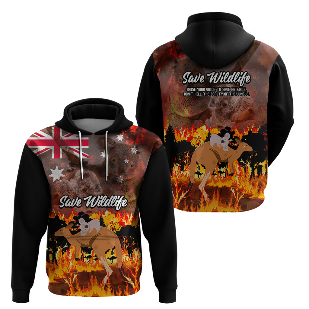 Save Wildlife Australia Hoodie Bushfire Awareness LT9 - Vibe Hoodie Shop