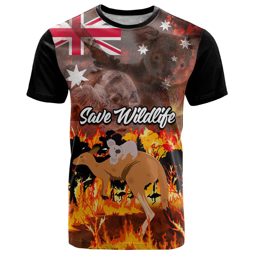 Save Wildlife Australia T Shirt Bushfire Awareness LT9 - Vibe Hoodie Shop