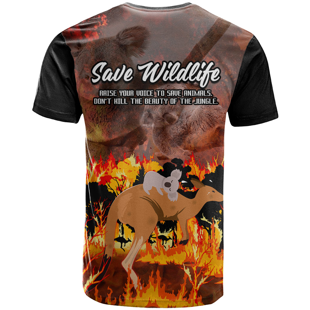 Save Wildlife Australia T Shirt Bushfire Awareness LT9 - Vibe Hoodie Shop