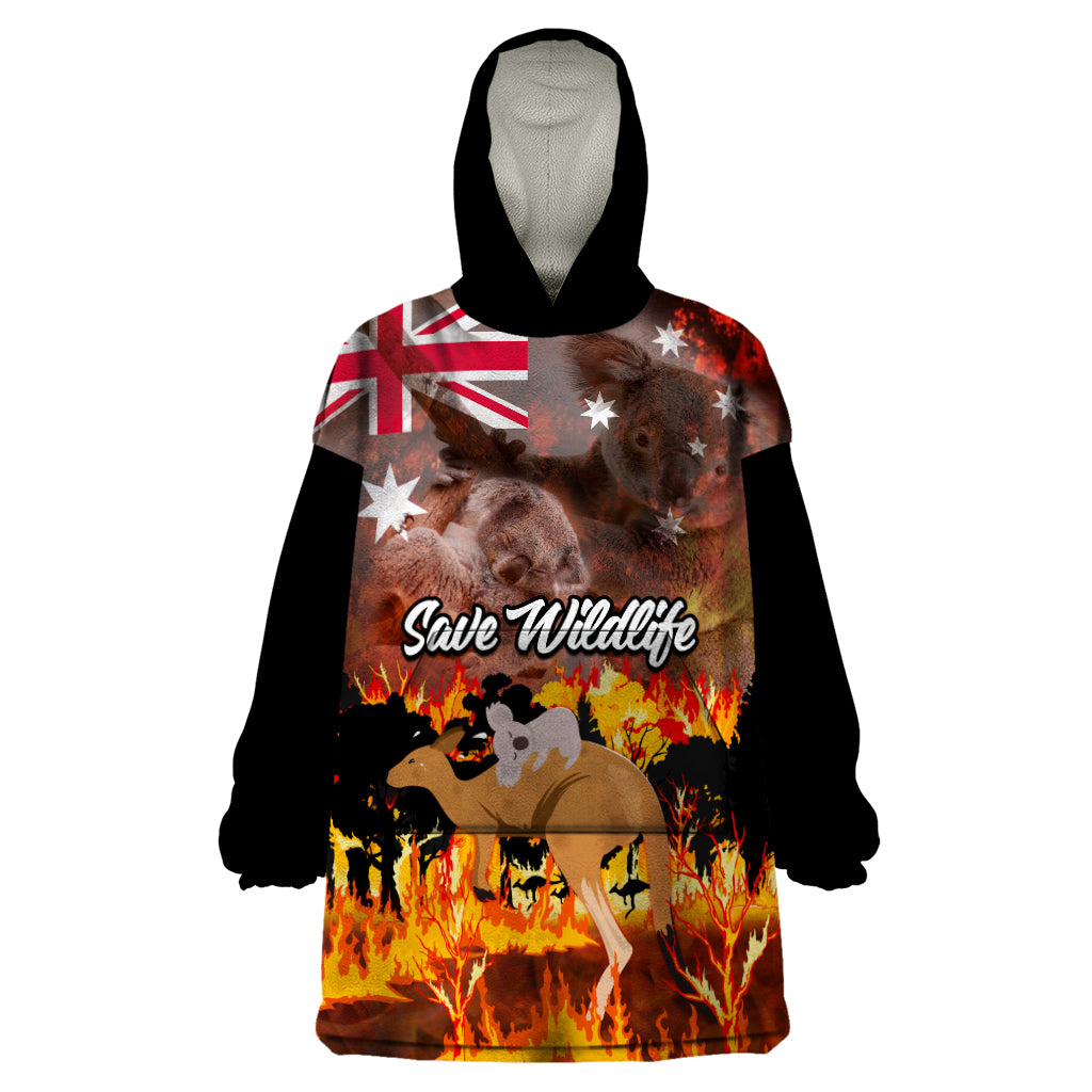 Save Wildlife Australia Wearable Blanket Hoodie Bushfire Awareness - Vibe Hoodie Shop