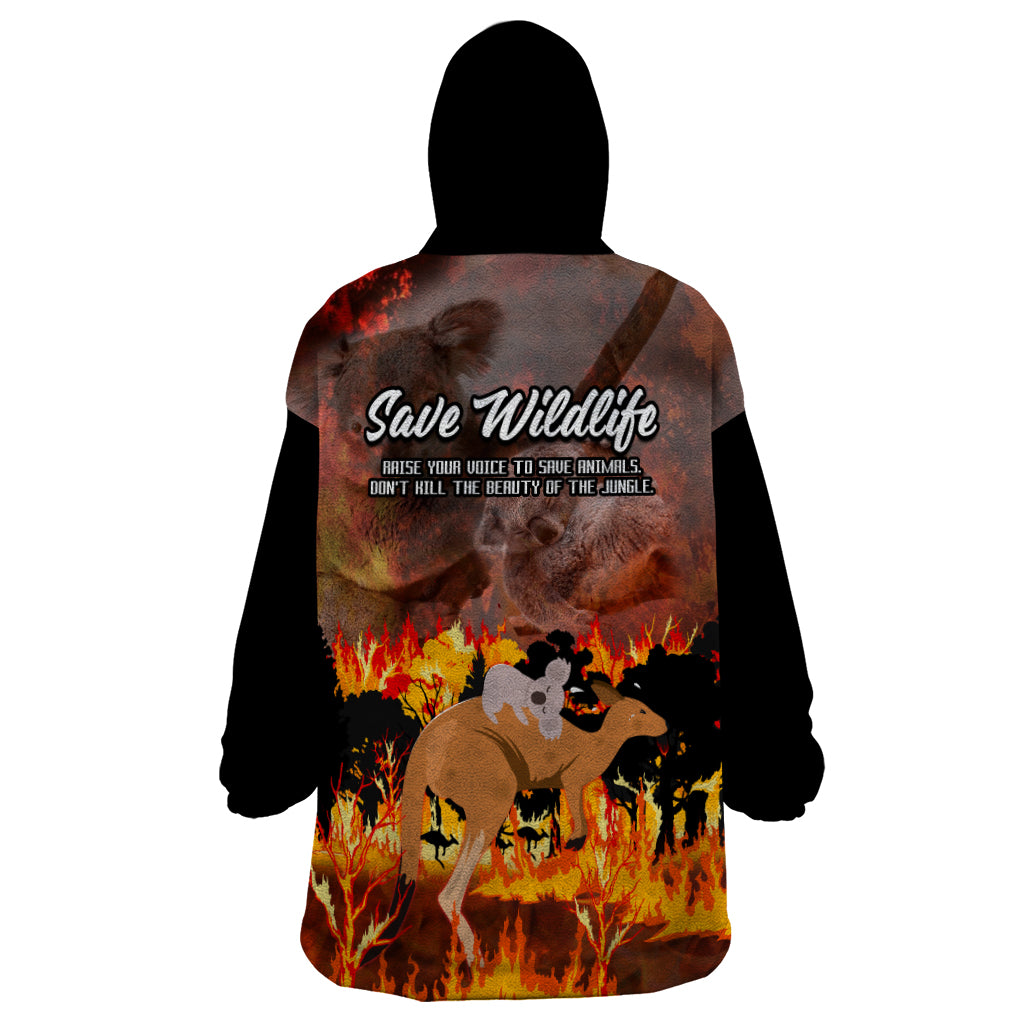 Save Wildlife Australia Wearable Blanket Hoodie Bushfire Awareness - Vibe Hoodie Shop