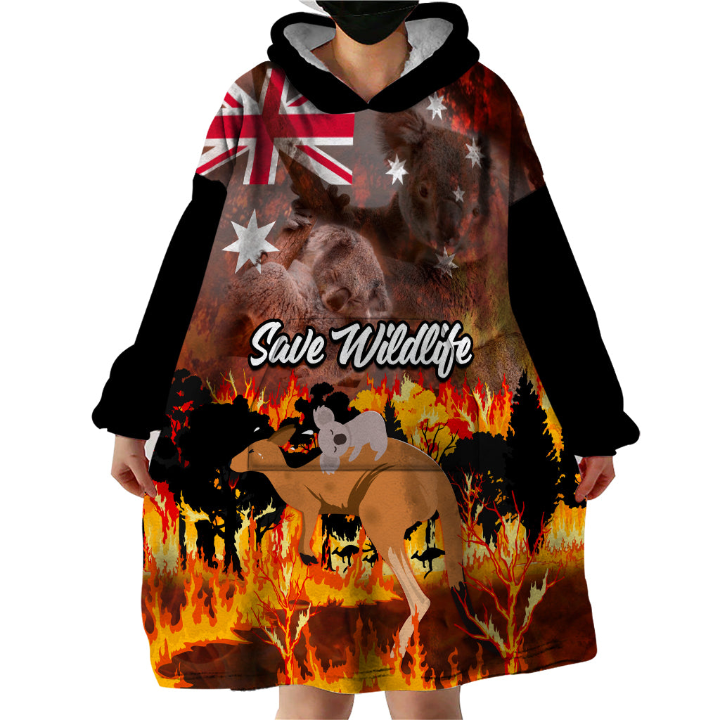 Save Wildlife Australia Wearable Blanket Hoodie Bushfire Awareness - Vibe Hoodie Shop