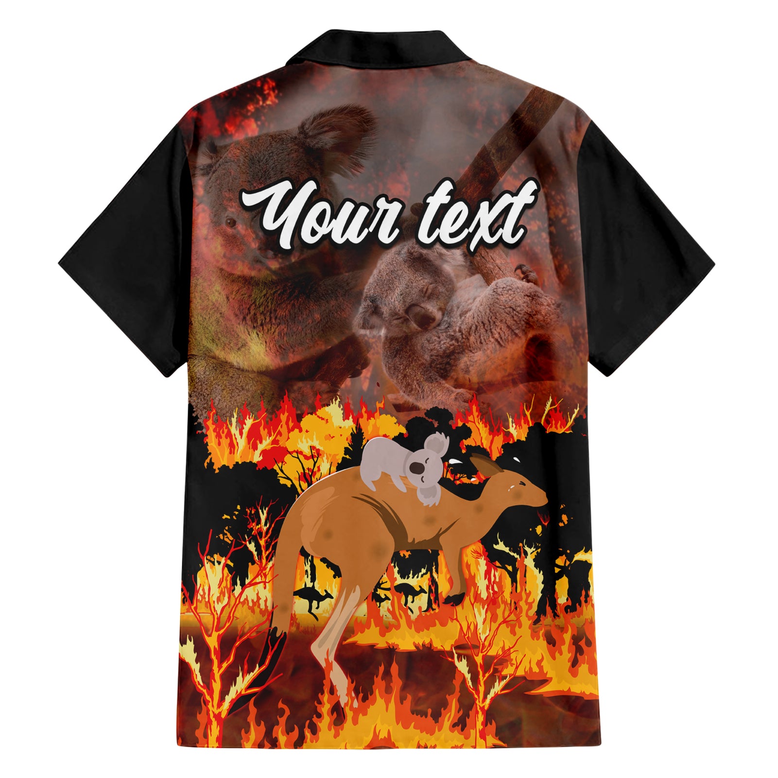 Personalised Save Wildlife Australia Hawaiian Shirt Bushfire Awareness - Vibe Hoodie Shop