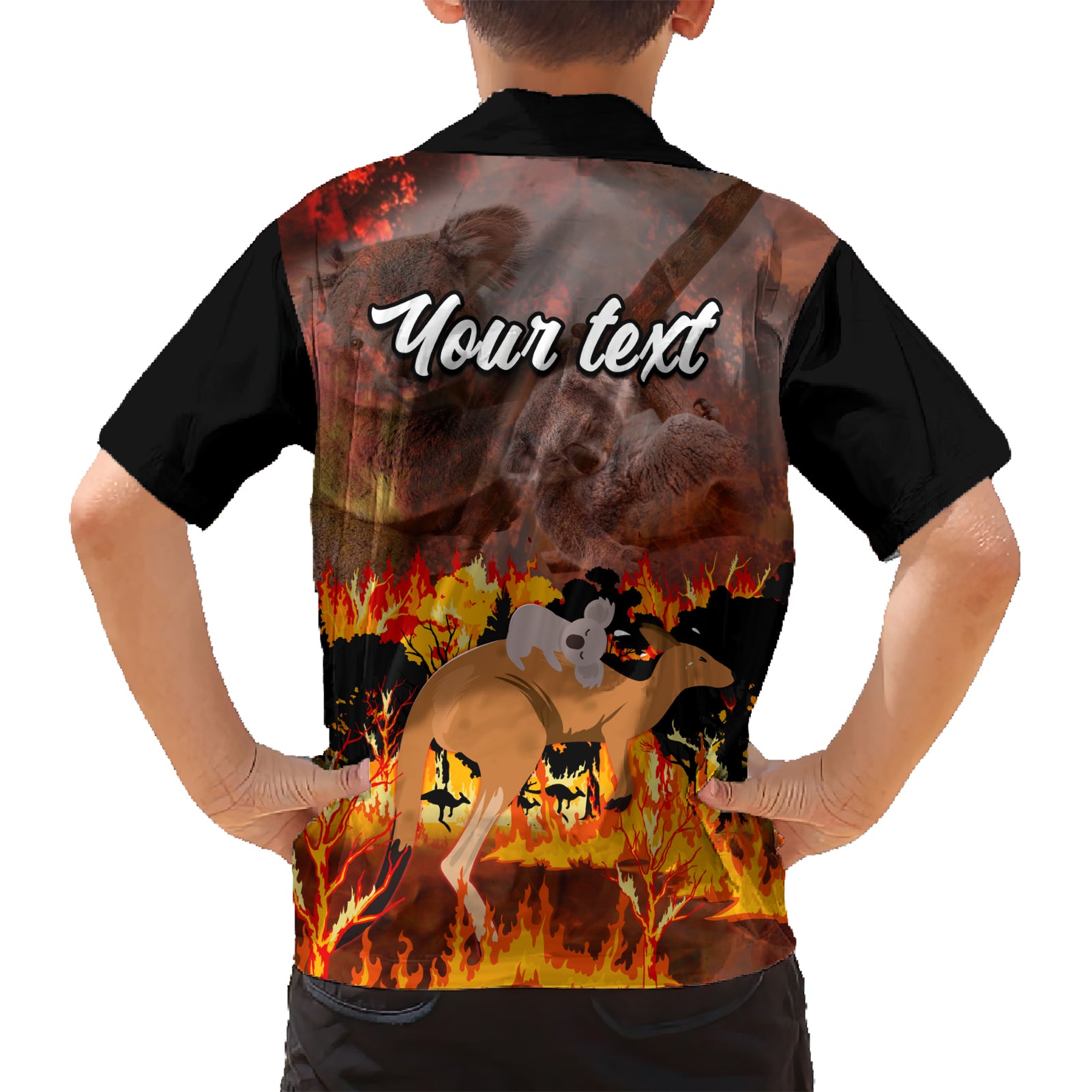 Personalised Save Wildlife Australia Hawaiian Shirt Bushfire Awareness - Vibe Hoodie Shop