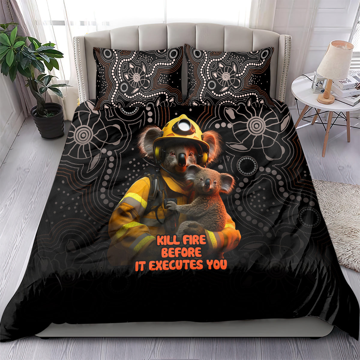 Paws For Australia Bedding Set Bushfire Awareness Indigenous Aboriginal - Vibe Hoodie Shop