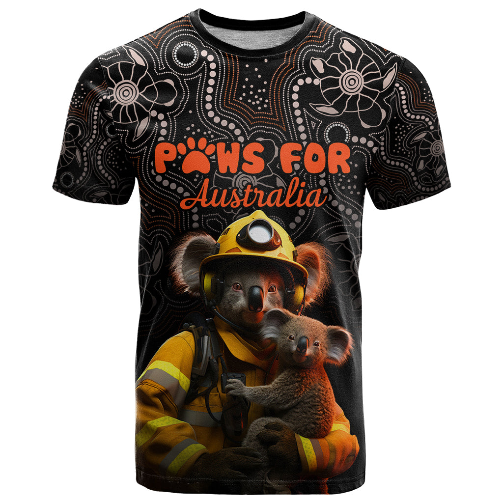 Paws For Australia T Shirt Bushfire Awareness Indigenous Aboriginal LT9 - Vibe Hoodie Shop