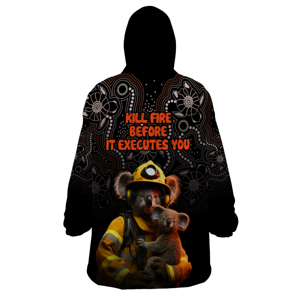 Paws For Australia Wearable Blanket Hoodie Bushfire Awareness Indigenous Aboriginal - Vibe Hoodie Shop