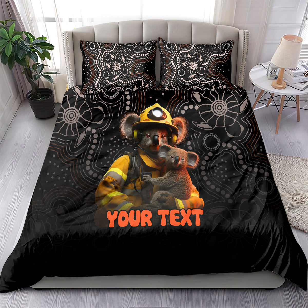 Personalised Paws For Australia Bedding Set Bushfire Awareness Indigenous Aboriginal - Vibe Hoodie Shop