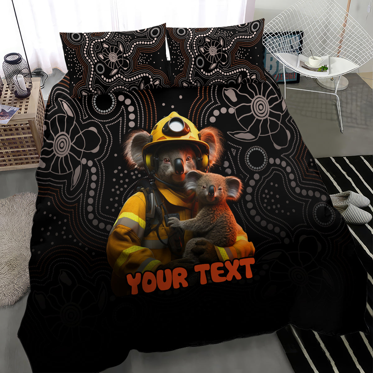 Personalised Paws For Australia Bedding Set Bushfire Awareness Indigenous Aboriginal - Vibe Hoodie Shop