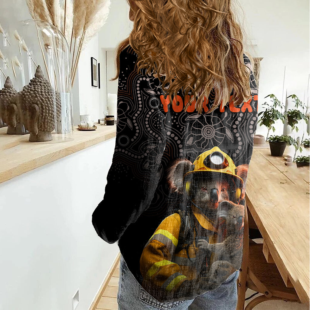 Personalised Paws For Australia Women Casual Shirt Bushfire Awareness Indigenous Aboriginal - Vibe Hoodie Shop