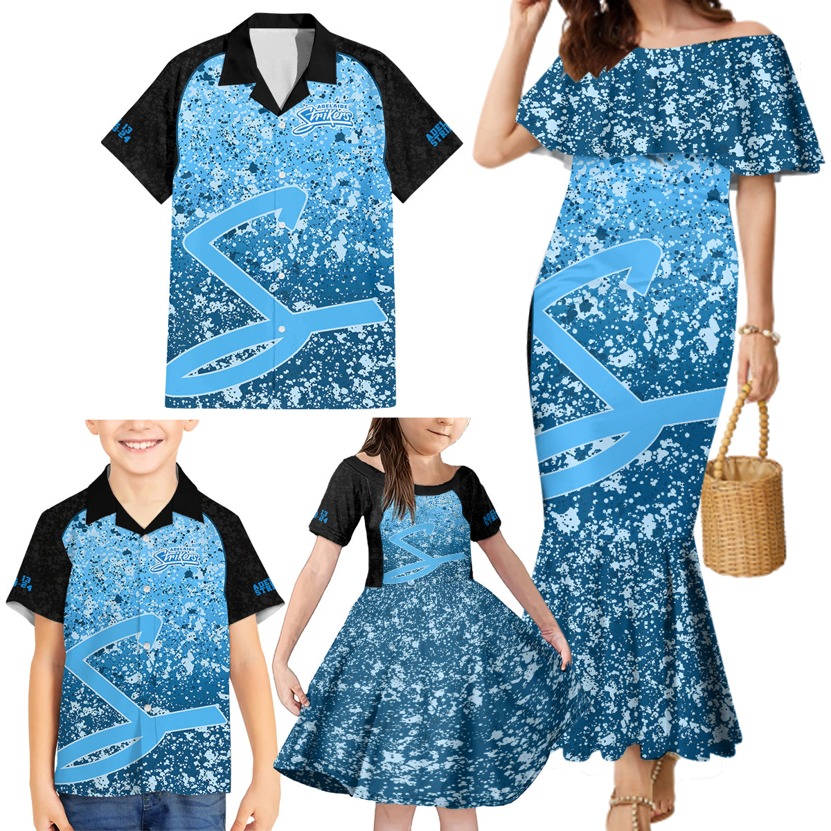 adelaide-strikers-custom-family-matching-mermaid-dress-and-hawaiian-shirt-bbl-cricket-team-2024