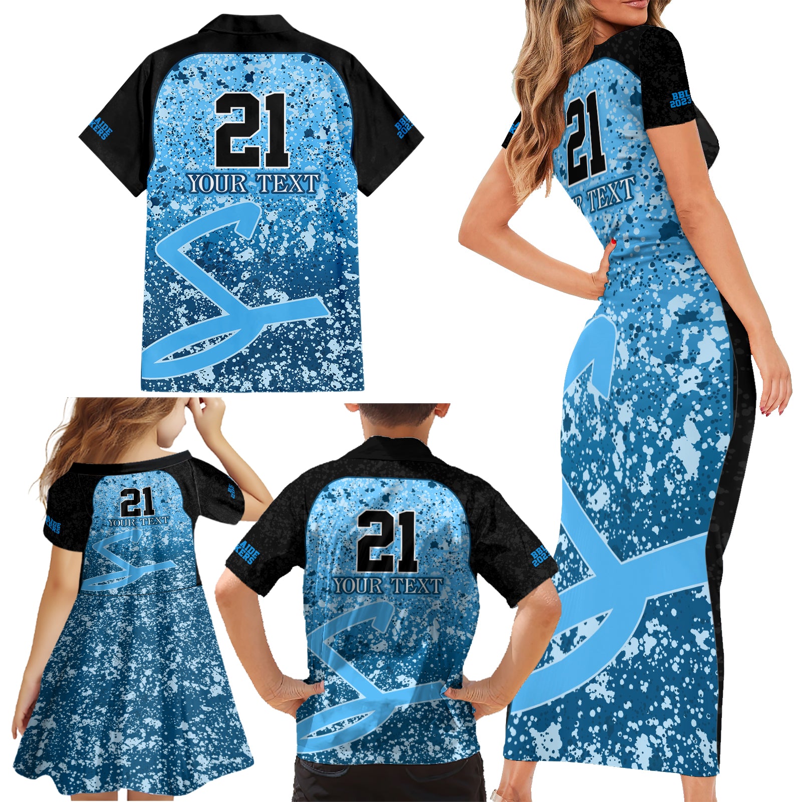 adelaide-strikers-custom-family-matching-short-sleeve-bodycon-dress-and-hawaiian-shirt-bbl-cricket-team-2024