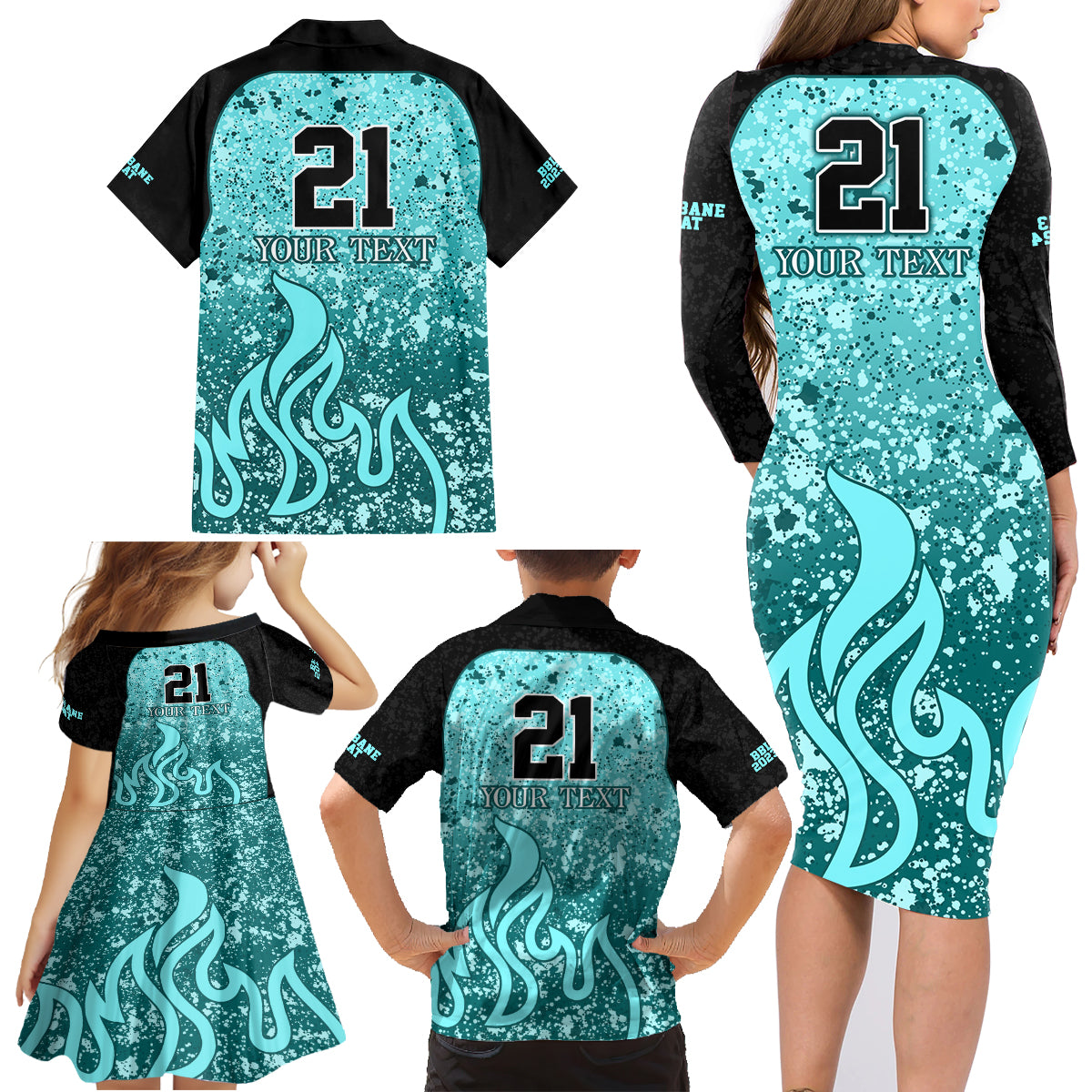 brisbane-heat-custom-family-matching-long-sleeve-bodycon-dress-and-hawaiian-shirt-bbl-cricket-team-2024