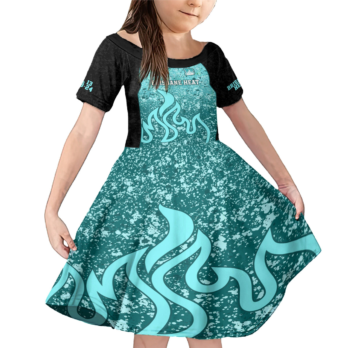 brisbane-heat-custom-family-matching-mermaid-dress-and-hawaiian-shirt-bbl-cricket-team-2024