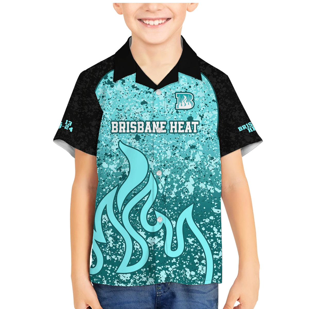 brisbane-heat-custom-family-matching-mermaid-dress-and-hawaiian-shirt-bbl-cricket-team-2024