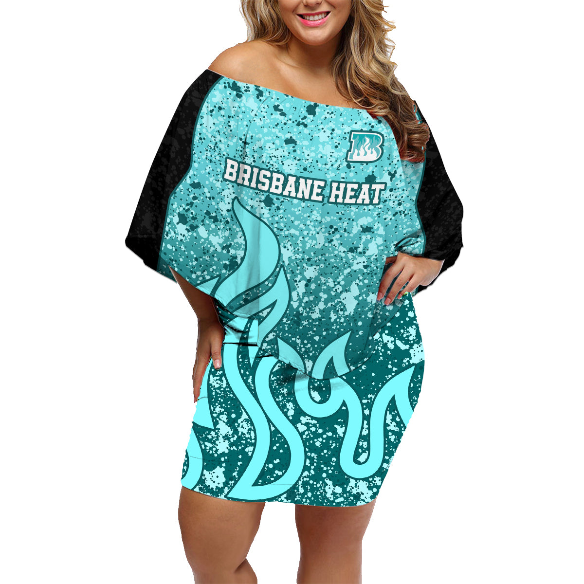 brisbane-heat-custom-family-matching-off-shoulder-short-dress-and-hawaiian-shirt-bbl-cricket-team-2024