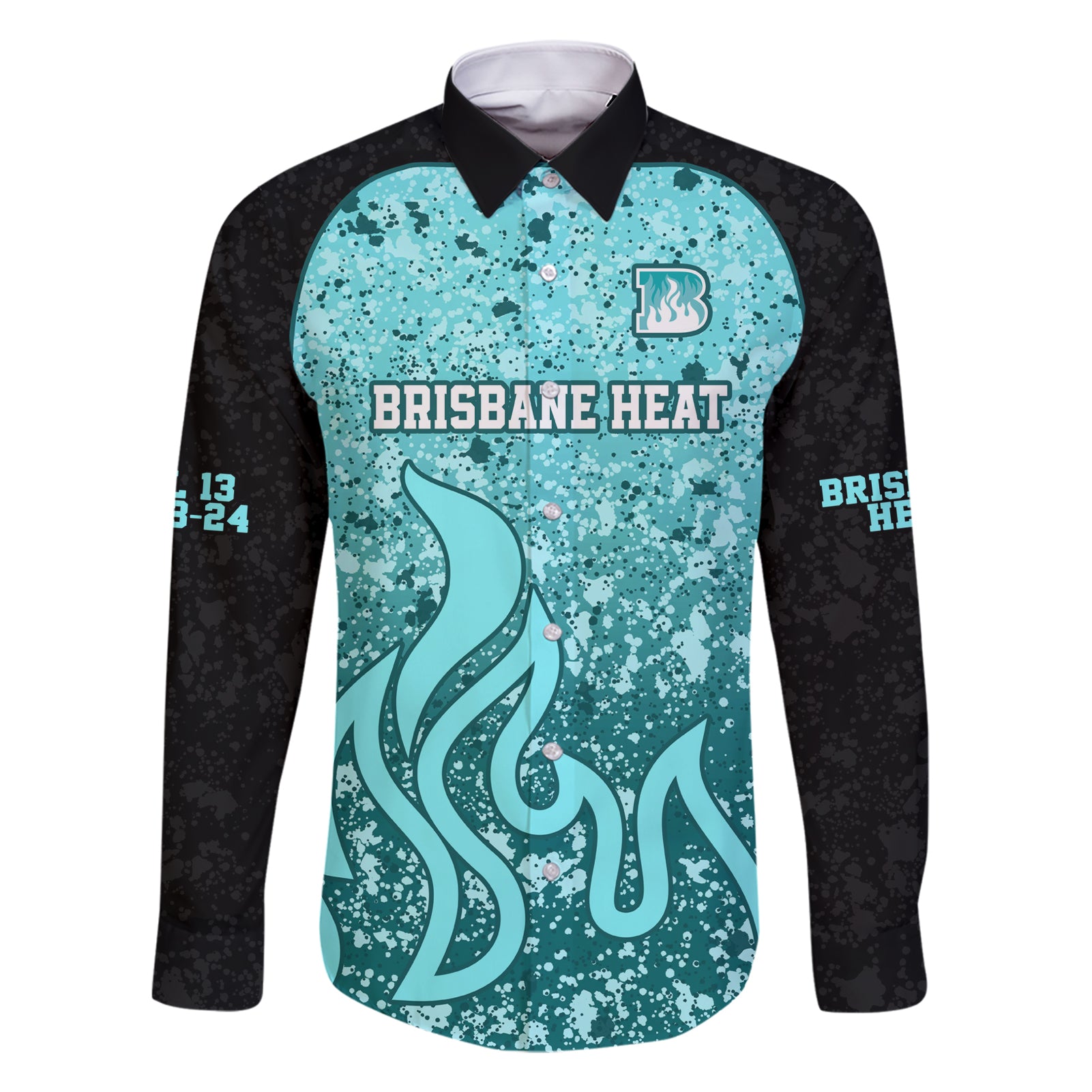 brisbane-heat-custom-family-matching-short-sleeve-bodycon-dress-and-hawaiian-shirt-bbl-cricket-team-2024