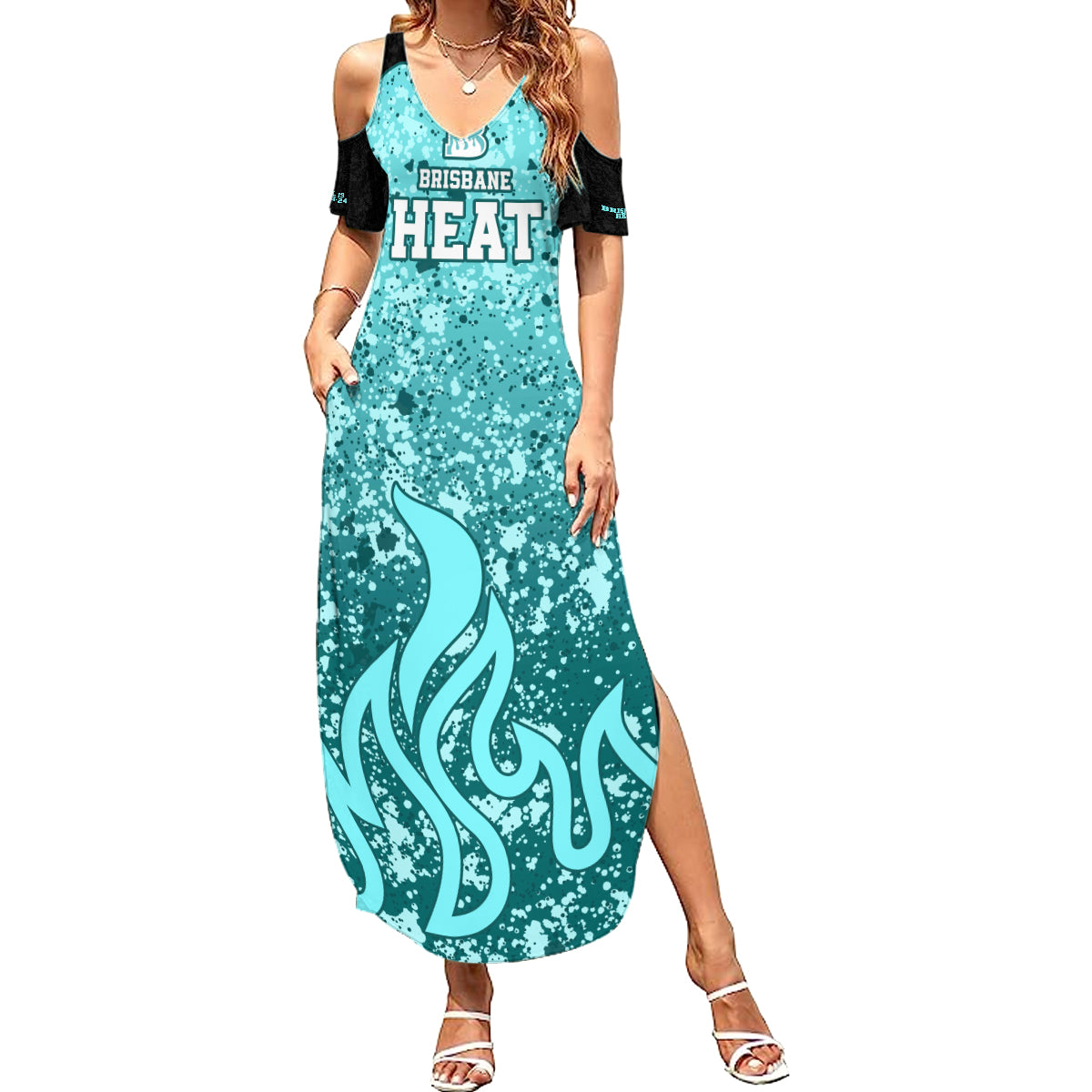 brisbane-heat-custom-family-matching-summer-maxi-dress-and-hawaiian-shirt-bbl-cricket-team-2024