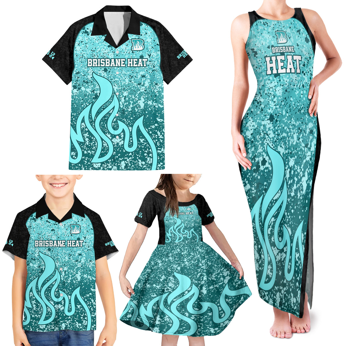 brisbane-heat-custom-family-matching-tank-maxi-dress-and-hawaiian-shirt-bbl-cricket-team-2024